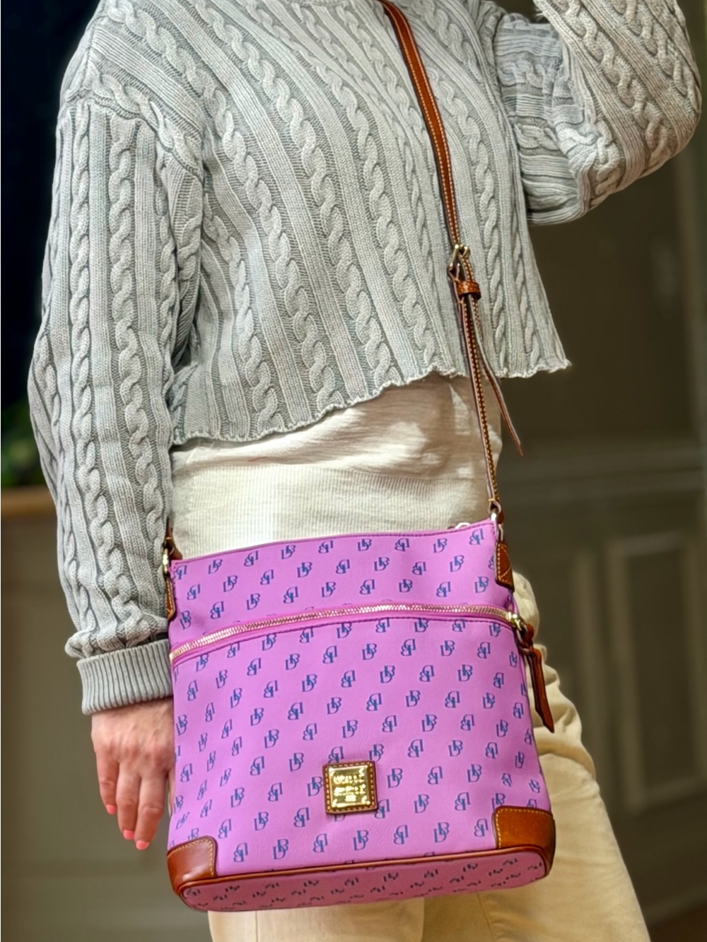Dooney‎ & Bourke Whimsical Vintage Y2K Gretta Crossbody Purple/Blue EVC